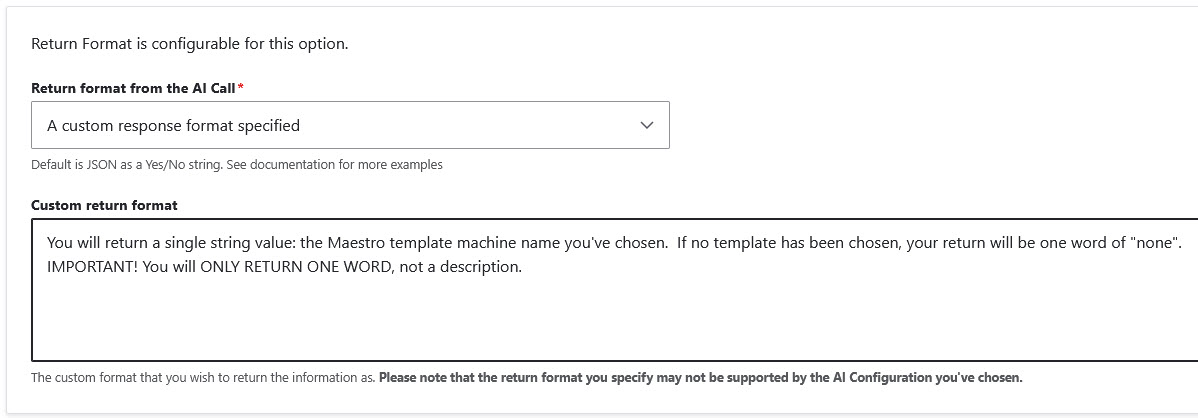 AI Return Format
